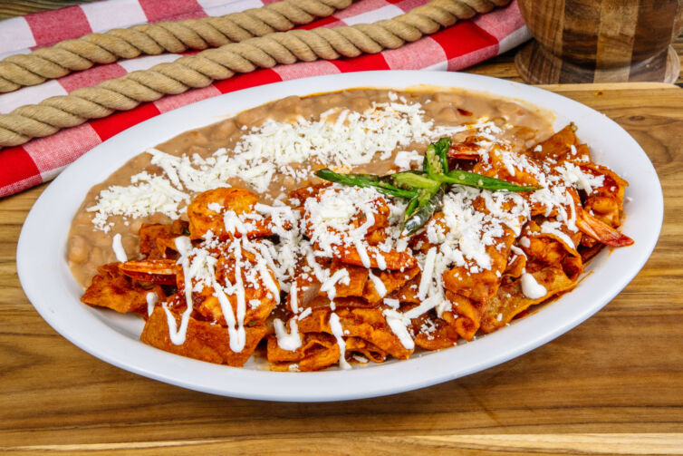Chilaquiles a la diabla con Queso