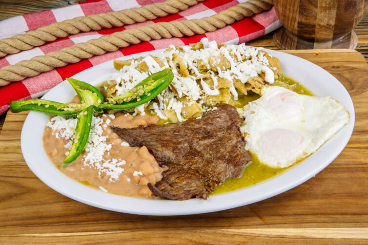 Steak and Eggs Chilaquiles Verdes